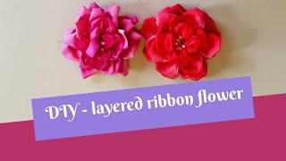 How to make a layered ribbon flower