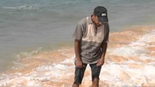 BIG WAVES ON THE BEACH IN HIKKADUWA SRI LANKA