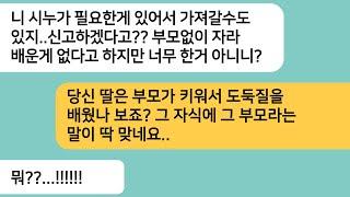 반전사연우리집에만 오면 자기가 필요했던 물건을 몰래 가져가는 시누..내가 신고하겠다 하니 부모없이 자라서 배운게 없다는 시모까지.뒤엎었습니다라디오드라마사연라디오카톡썰