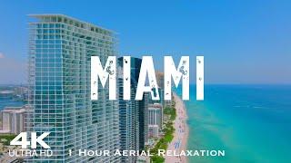 4K MIAMI 2024  1 Hour Drone Aerial Relaxation Film  Florida FL USA United States GTA VI 6