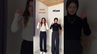 Hijabi vs non hijabi comparison #hijab #muslimah #muslim #girl