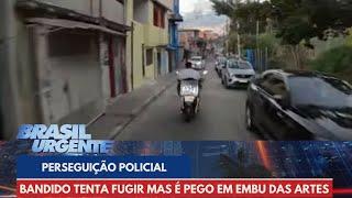 PERSEGUIÇÃO POLICIAL GCM prende criminoso em Embu das Artes SP  Brasil Urgente