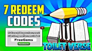 *NEW* ALL WORKING CODES FOR TOILET VERSE TOWER DEFENSE ROBLOX TOILET VERSE TOWER DEFENSE