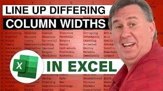 Excel - Lining Up Report Sections with Differing Column Widths - Episode 1479