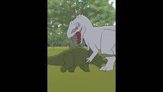 Indominus Rex vs T-Rex ...  Jurassic World Animation #shorts