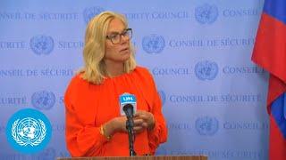 Middle East & Palestinian question Ms. Sigrid Kaag  Security Council Media Stakeout