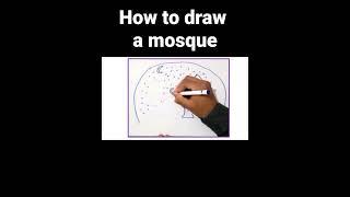 How to draw a mosque silhouette  ramadan drawing #viral #short #shorts #short video #ramadan
