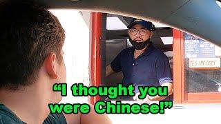White Guy Orders in Chinese at Drive Thru But When He Pulls Up…