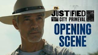 Justified City Primeval  Episode 1 Opening Scene Raylan and Willas Run-In  FX