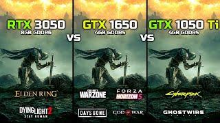 RTX 3050 vs GTX 1650 vs GTX 1050 Ti  Test In 8 Games