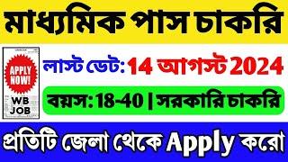 মাধ্যমিক পাসে জেলা অফিসে চাকরি  Government Job Vacancy  WB Recruitment  WB Job 2024  WB Vacancy