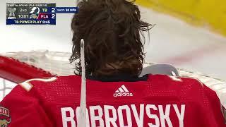 Sergei Bobrovsky stops Stamkoss slapshot with his shoulder in game 2 23 apr 2024