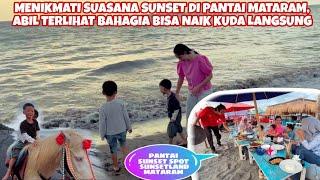 ABIL MAIN DI PANTAI DAN BAHAGIA BISA NAIK KUDA BENERAN