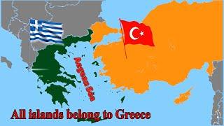 Почему Греция оккупировала все острова расположенные рядом с Турцией?