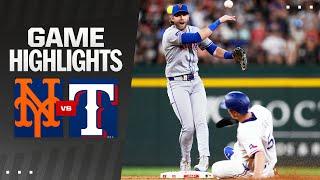 Mets vs. Rangers Game Highlights 61724  MLB Highlights
