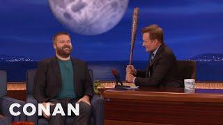 Conan Threatens Robert Kirkman With Negans Bat  CONAN on TBS