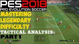 PES 2018 How to Beat Legend Difficulty Tutorial  Part 1 - HOW TO PLAY AGAINST A GEGENPRESS TEAM