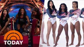 Watch US women’s gymnastics team unboxes Olympic leotards