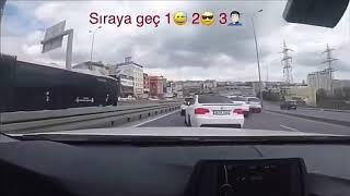 MEGANE BMW MERCEDES DİP DİBE MAKAS ŞHOW AZRAİLLE BURUN BURUNA