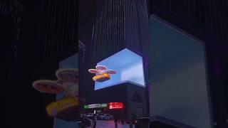 WOW  New 3D billboard technology. Flying Car #shorts #3d #billboard.