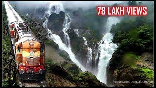 AMARAVATHI EXPRESS DUDHSAGAR WATERFALLS BRAGANZA GHATS  Indian Railways