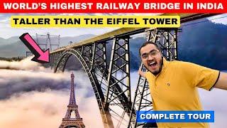 Chenab Bridge Live Vlog World’s Highest Railway Bridge in India Drone Views  USBRL Update Latest