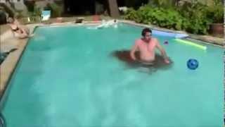 He shit in the pool