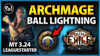PoE 3.24 Archmage Ball Lightning Hierophant - My Leaguestarter for Necropolis Full Build Guide