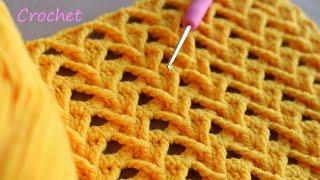 Очень легкий УЗОР ЁЛОЧКА крючком ПРОСТОЕ ВЯЗАНИЕ для начинающих EASY Pattern Crochet for beginners