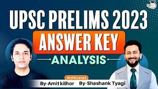 UPSC Prelims 2023 Answer Key & Paper Analysis  UPSC Prelims Cut off  General Studies  StudyIQ