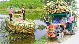 Use Truck To Transport Corn To Mill Transport Firewood - Transport Many Bamboo Tree to Thanh Thanh