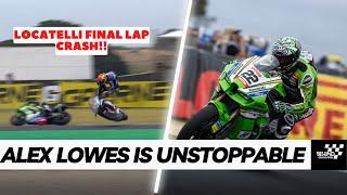 Andrea Locatelli Spectacular Last Lap Crash and Alex Lowes Wins  2024 #AustralianWorldSBK