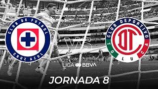 Resumen y Goles  Cruz Azul vs Toluca  Liga BBVA MX  Apertura 2022 - Jornada 8