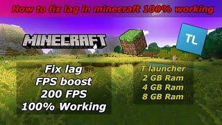 Lag Fix In Minecraft  FPS Boost  Tlauncher  100% Working - Minecraft Lag Fix