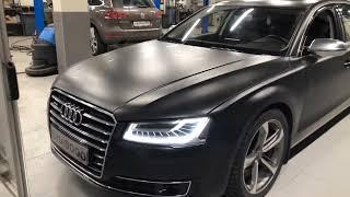 Audi A8D4 Установка адаптивного круиз контроля ночного видения подогрева лобового стекла.