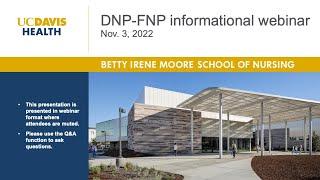 Information session Applying to the UC Davis DNP-FNP program