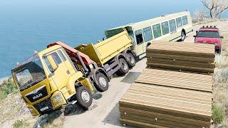 Mobil vs Cliff Drops #2 - BeamNG Drive