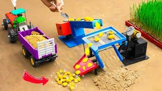 Diy tractor mini gold mining equipment scince project  Mini sand screening machine for Gold Rush