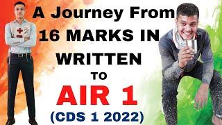 CDS 1 2022 AIR 1 TUSHAR  SSB  Failures  Life Lessons  A Good Human.