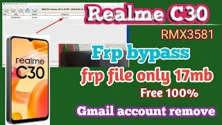 realme C30 rmx3581 frp bypass  Realme c30 gmail account remove  spd flash tool se frp bypass