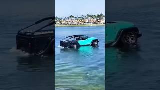 A Car turned into a boat