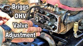 ️ DIY How to adjust the valves on a Craftsman Briggs 17.5HP OHV Engine