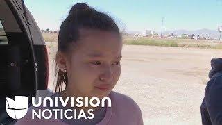 Niña inmigrante narra entre lágrimas que se atrevió a cruzar la frontera sola para ver a su madre