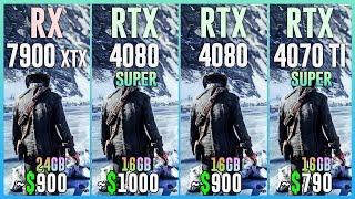 RX 7900 XTX vs RTX 4080 SUPER vs RTX 4080 vs RTX 4070 TI SUPER - Test in 25 Games