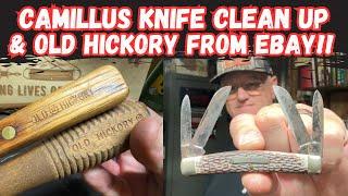 Camillus KNIFE Clean UP + Old Hickory from eBay