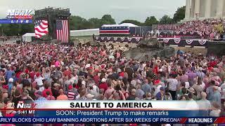 HUGE CROWDS Thousands Come For President Trumps Salute To America
