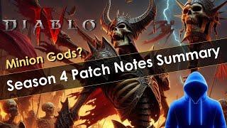 Diablo 4 Season 4 Patch Notes Summary