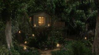 Rainforest Hideaway ️ Cozy Treehouse Haven with Gentle Rain & nature sounds for sleeping 10 hours