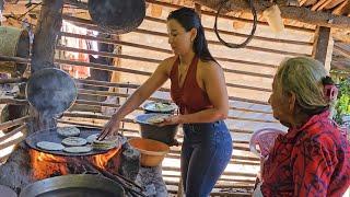 Preparando El Almuerzo Con La ABUELA  RELLENOS de Güisquil