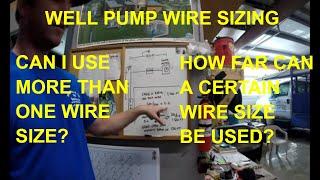 Well Pump Electrical Wiring  How to Size Wire Using Multiple Wire Sizes